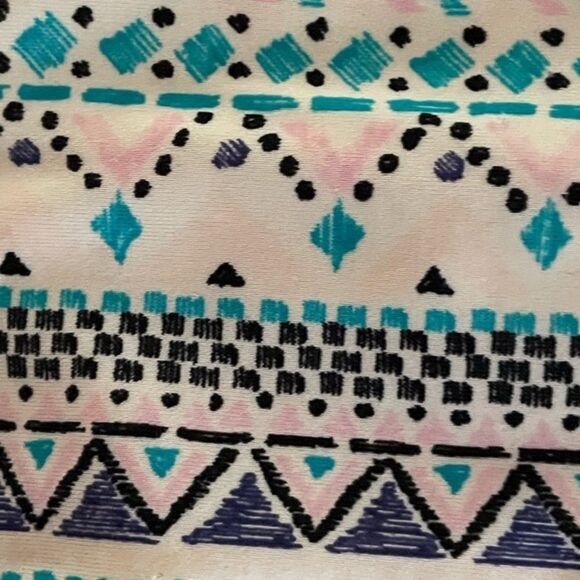 Girls size 8 Malibu Design Group turquoise/beige color Southwest design bikini - Picture 8 of 11